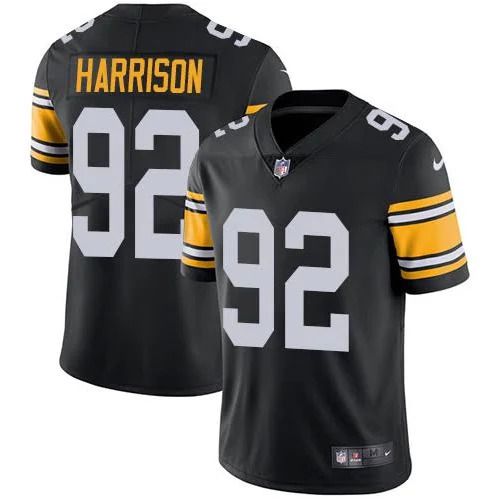 Men Pittsburgh Steelers #92 Harrison Nike Black Limited NFL Jersey->pittsburgh steelers->NFL Jersey
